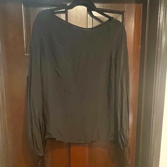 ZARA LONG SLEEVE BLOUSE, SIZE US XS, BLACK - Picture 2 of 5
